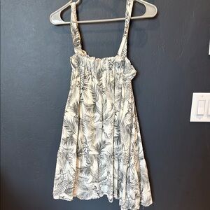Vici Blue and Gray Smocked Mini Sundress